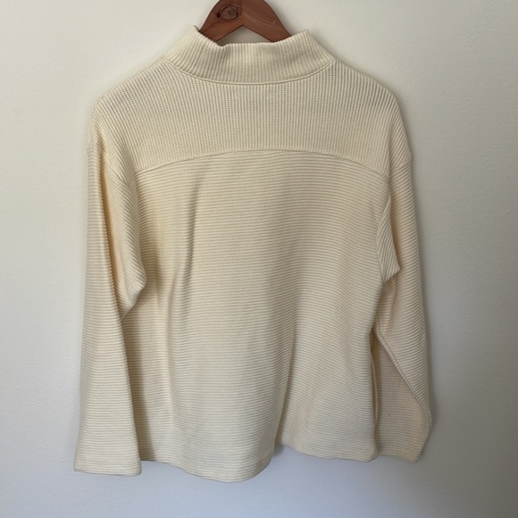 Madewell ribbed mock neck sweater. Cream. Size XXS - Picture 3 of 3